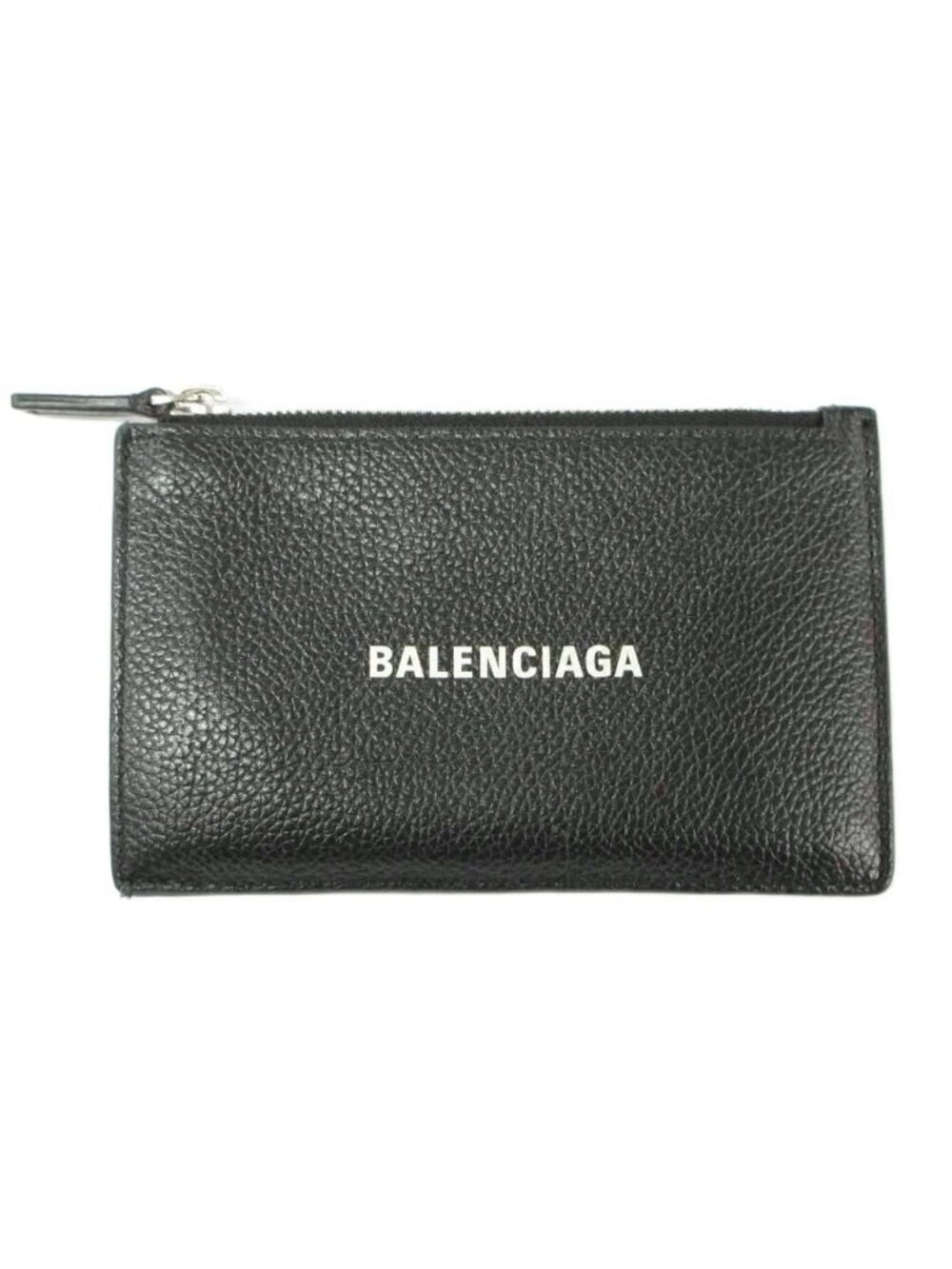 Balenciaga Coin & Card Case Fragment Black Leather Logo